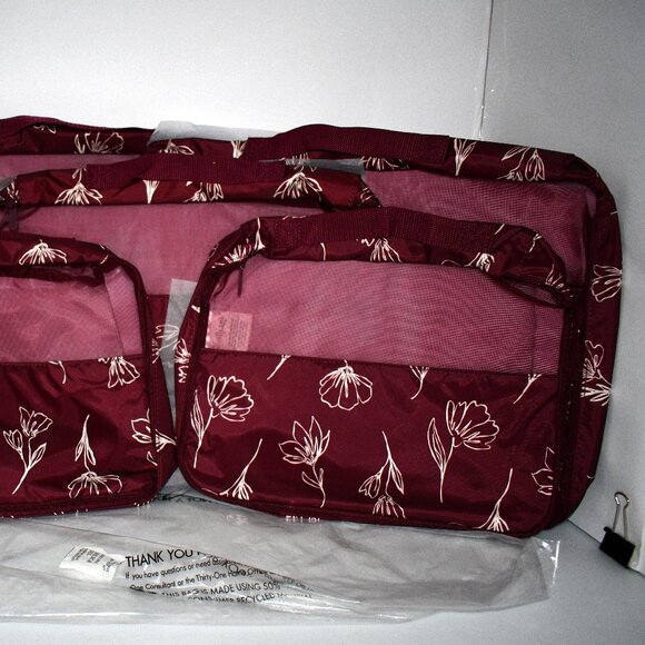 Thirty One  Packing Cube Deluxe Set  in  Sketched Floral  Set of 5   NWT - Picture 8 of 11